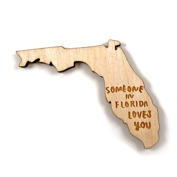 Photograph of Laser-engraved Someone in Florida Loves You Magnet