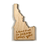 Photograph of Laser-engraved Someone in Idaho Loves You Magnet