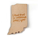 Photograph of Laser-engraved Someone in Indiana Loves You Magnet
