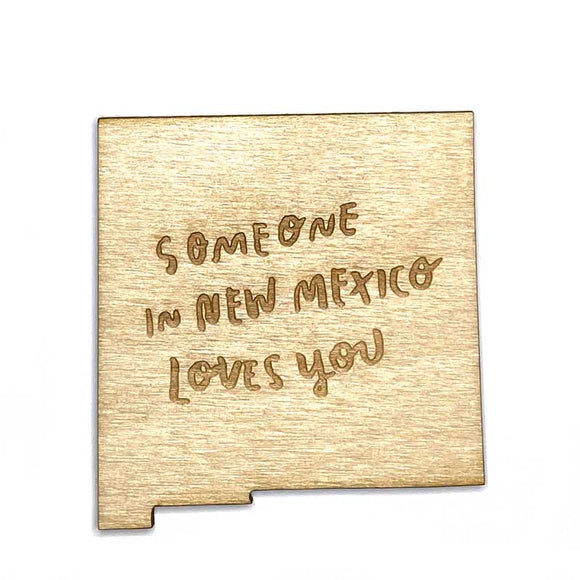 Photograph of Laser-engraved Someone in New Mexico Loves You Magnet