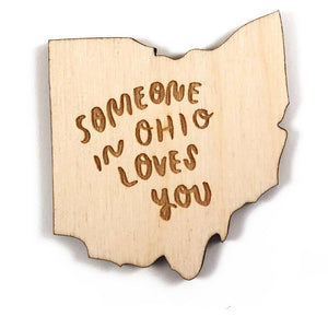Photograph of Laser-engraved Someone in Ohio Loves You Magnet