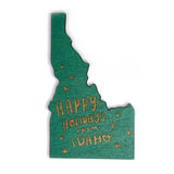 Photograph of Laser-engraved Happy Holidays from Idaho Magnet