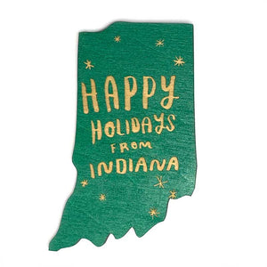 Photograph of Laser-engraved Happy Holidays from Indiana Magnet
