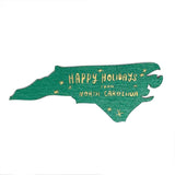 Photograph of Laser-engraved Happy Holidays from North Carolina Magnet