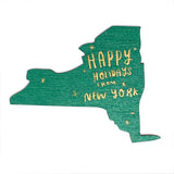 Photograph of Laser-engraved Happy Holidays from New York Magnet