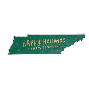 Photograph of Laser-engraved Happy Holidays from Tennessee Magnet