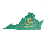 Photograph of Laser-engraved Happy Holidays from Virginia Magnet