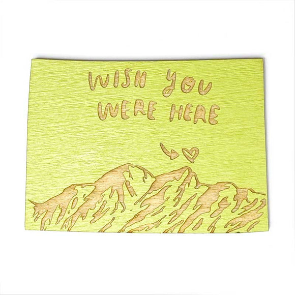 Photograph of Laser-engraved Wish You Were Here Colorado Magnet