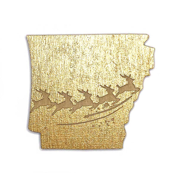 Photograph of Laser-engraved Arkansas Reindeer Magnet