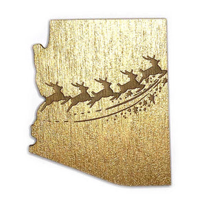 Photograph of Laser-engraved Arizona Reindeer Magnet