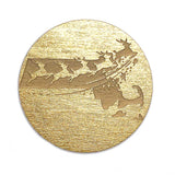 Photograph of Laser-engraved Massachusetts Reindeer Magnet