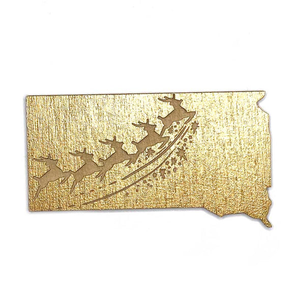 Photograph of Laser-engraved South Dakota Reindeer Magnet