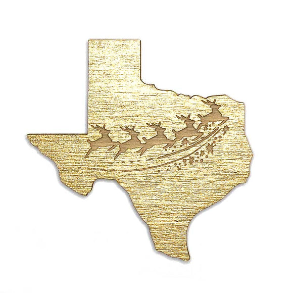 Photograph of Laser-engraved Texas Reindeer Magnet