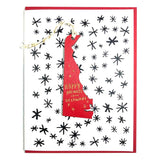 Photograph of Laser-engraved Happy Holidays from Delaware Ornament with Card