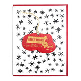 Photograph of Laser-engraved Happy Holidays from Massachusetts Ornament with Card