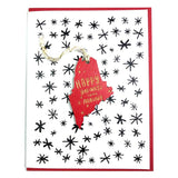 Photograph of Laser-engraved Happy Holidays from Maine Ornament with Card