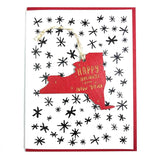 Photograph of Laser-engraved Happy Holidays from New York Ornament with Card