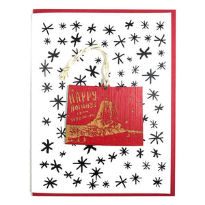 Photograph of Laser-engraved Happy Holidays from Wyoming Ornament with Card