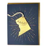 Photograph of Laser-engraved District of Columbia Reindeer Ornament with Card