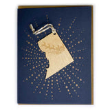 Photograph of Laser-engraved District of Columbia Reindeer Ornament with Card