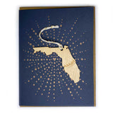 Photograph of Laser-engraved Florida Reindeer Ornament with Card