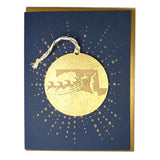 Photograph of Laser-engraved Maryland Reindeer Ornament with Card