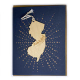 Photograph of Laser-engraved New Jersey Reindeer Ornament with Card