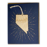 Photograph of Laser-engraved Nevada Reindeer Ornament with Card